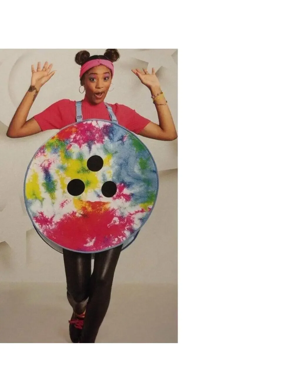 Bowling Ball Halloween Costume Multi Color Slip On Teen Adult 12+